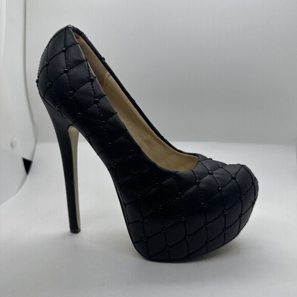 Cape Robbin CIARA-XKK-03 Platform High Heels Pumps Shoes Women's Size 7 Studded - Picture 2 of 15